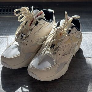 Reebok Cream and White Athletic Shoes